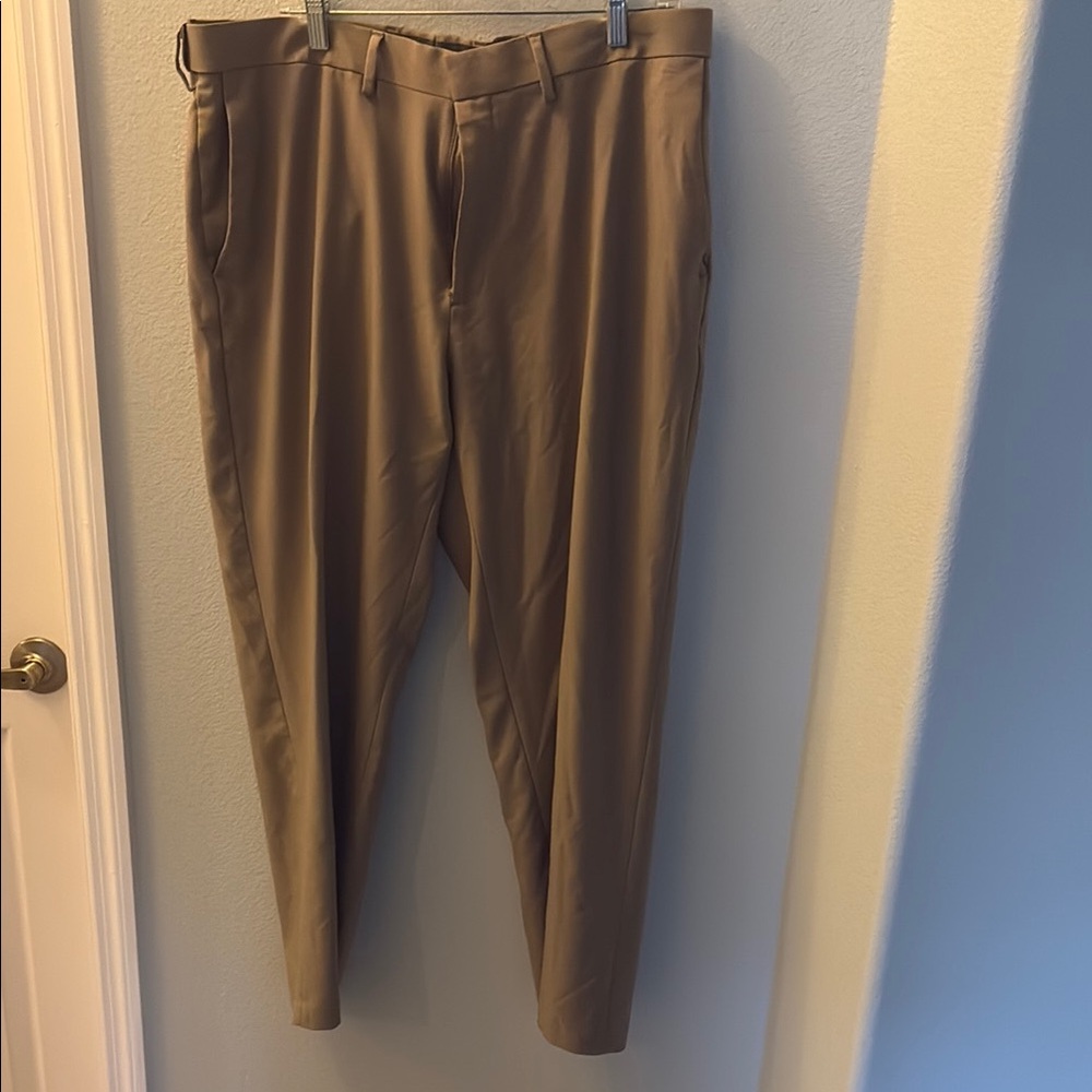 Haggar Tan Dress Pants Classic Straight-Leg